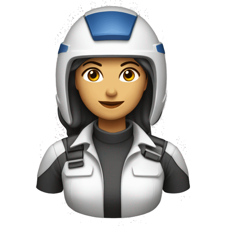 capacete de segurança branco mulher emoji