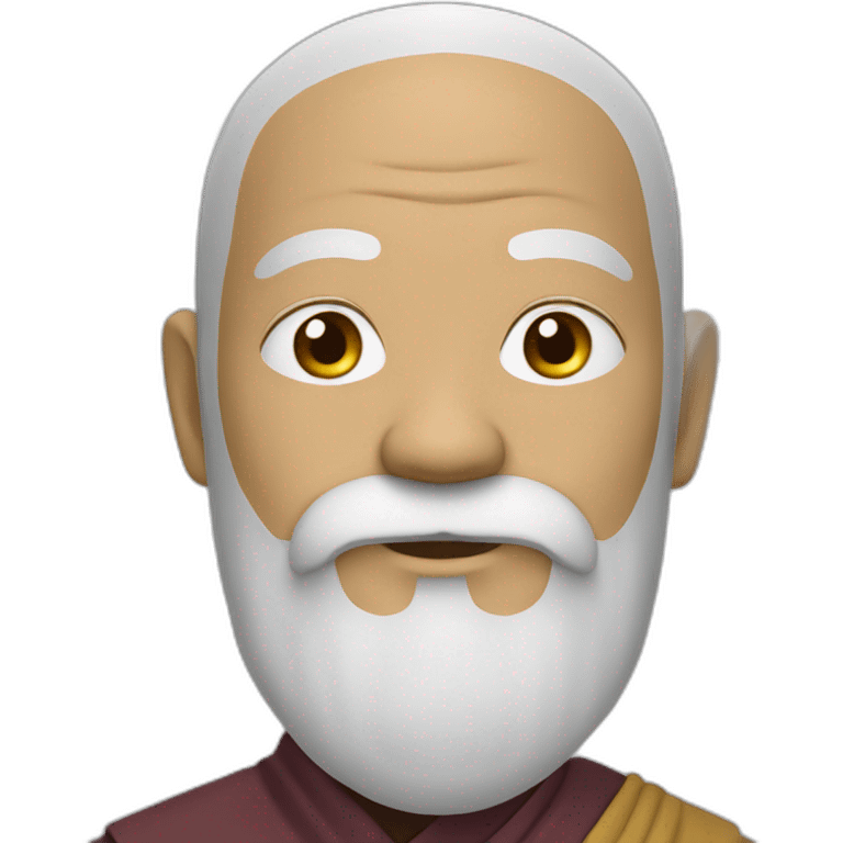 water monk gyatso avatar with white beard and moustache emoji