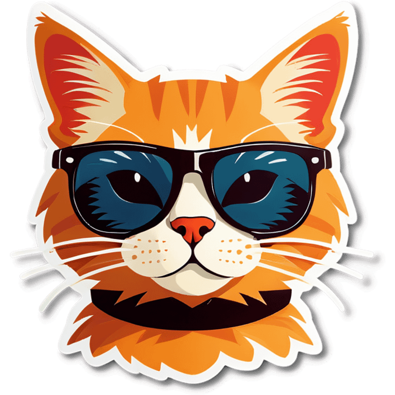 Cat with sunglasses emoji