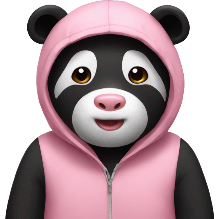 Panda with pig suit emoji