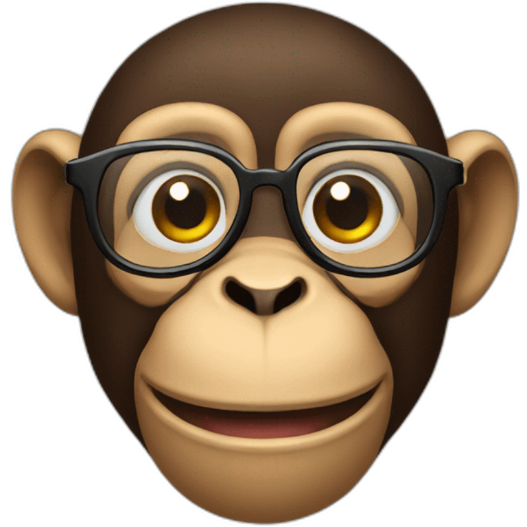 Monkey with glasses emoji