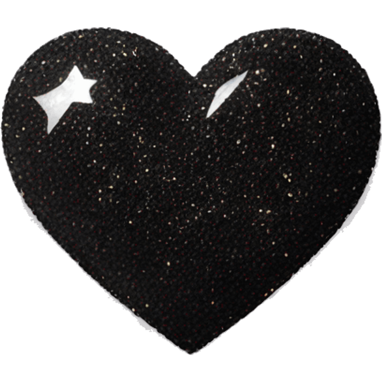 Black heart with glitter emoji