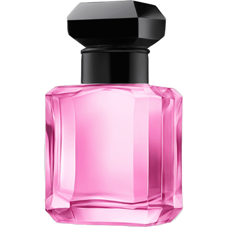 pink YSL crystal perfume bottle with black cap emoji