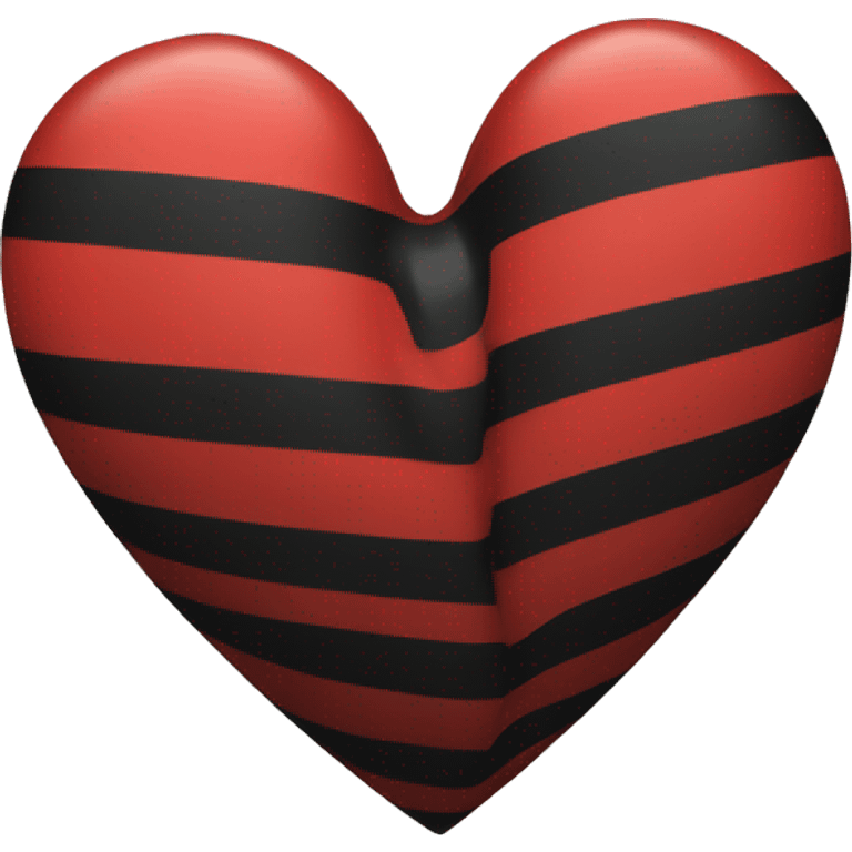 Red black stripe heart emoji