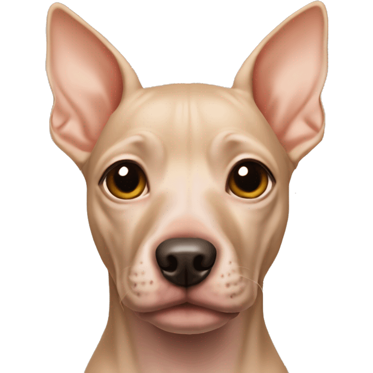 American hairless terrier apricot  emoji