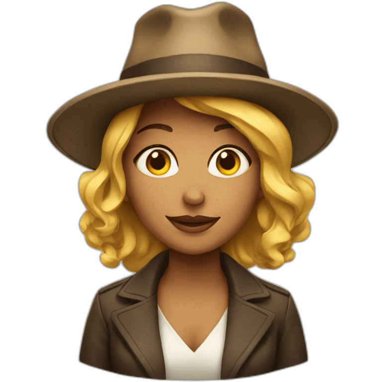 Woman with hat emoji