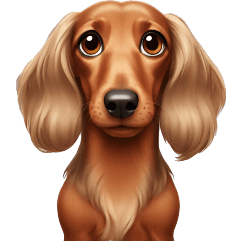 Long-haired dachshund emoji