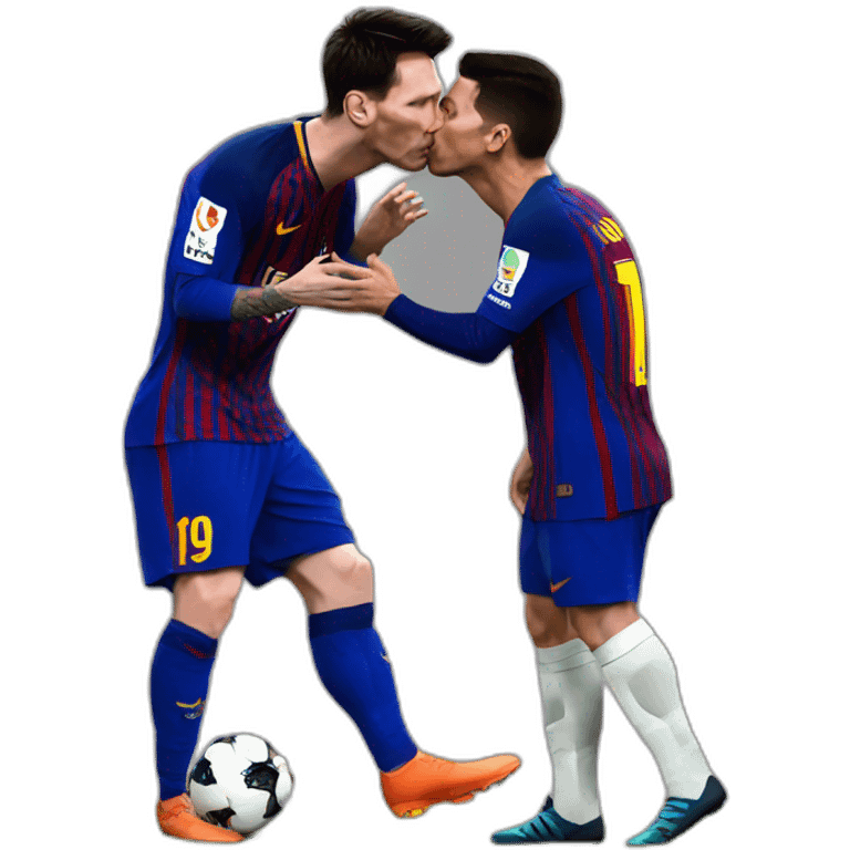 Messi kiss Ronaldo emoji