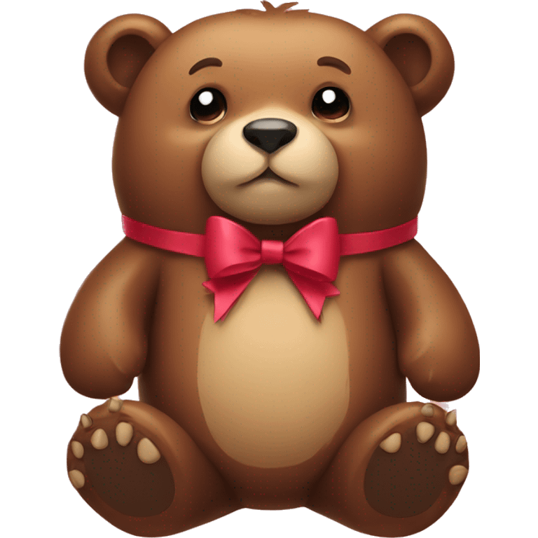 Bear with a bow emoji