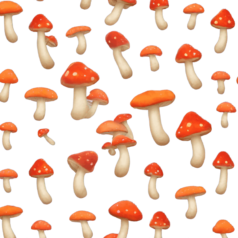 Colorful mushroom emoji