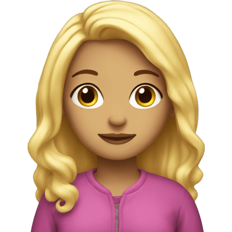 A blonde girl cozy emoji