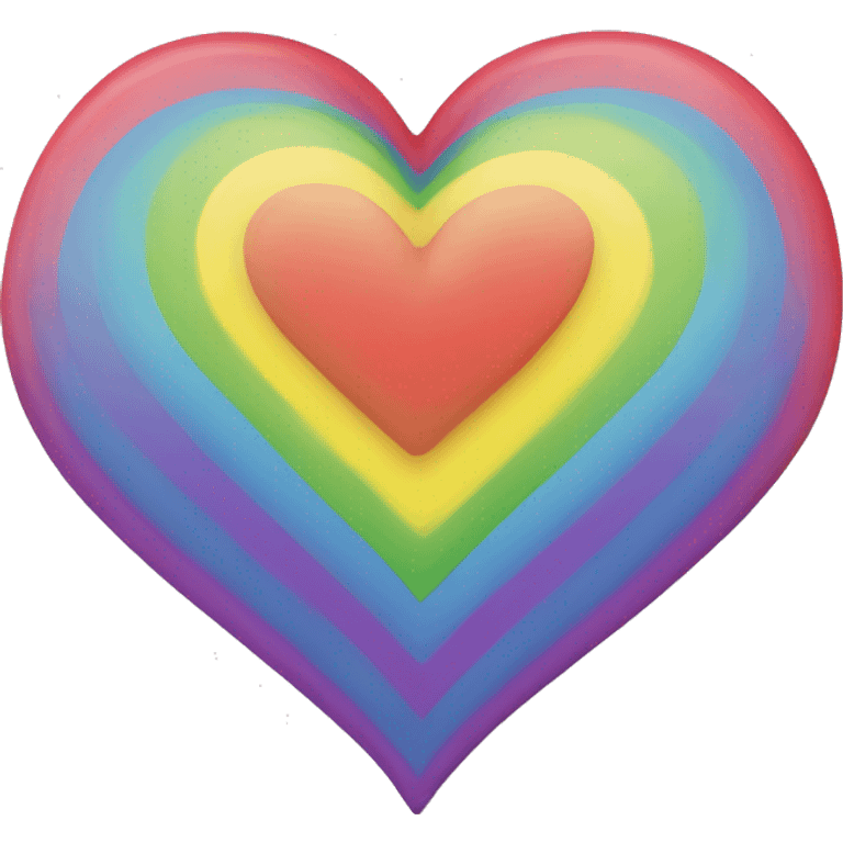 Rainbow love heart  emoji