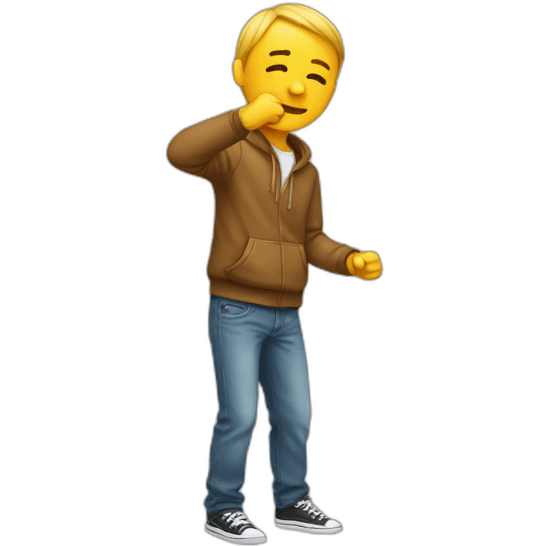 A person who dab emoji