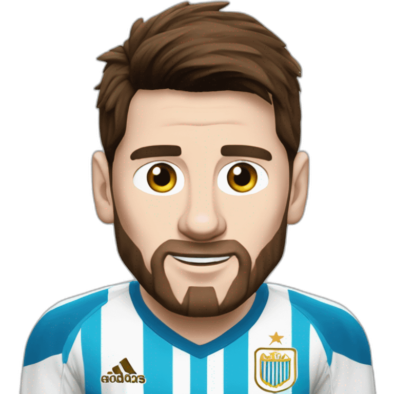 Lionel Messi avec le maillot de l'Argentine emoji