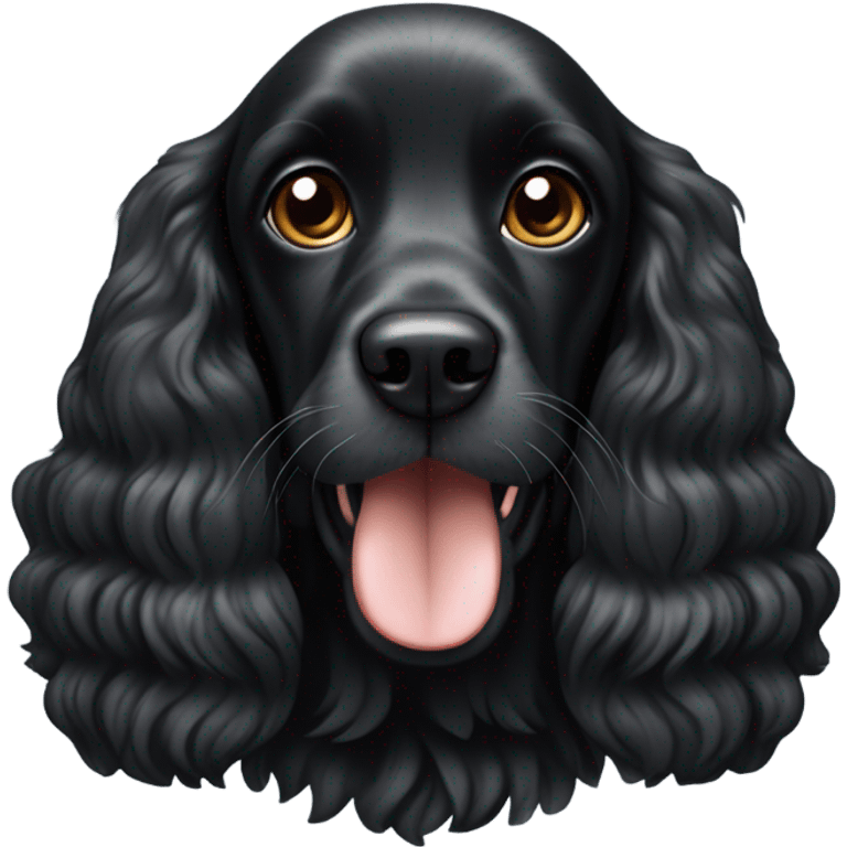 A black cocker spaniel  emoji