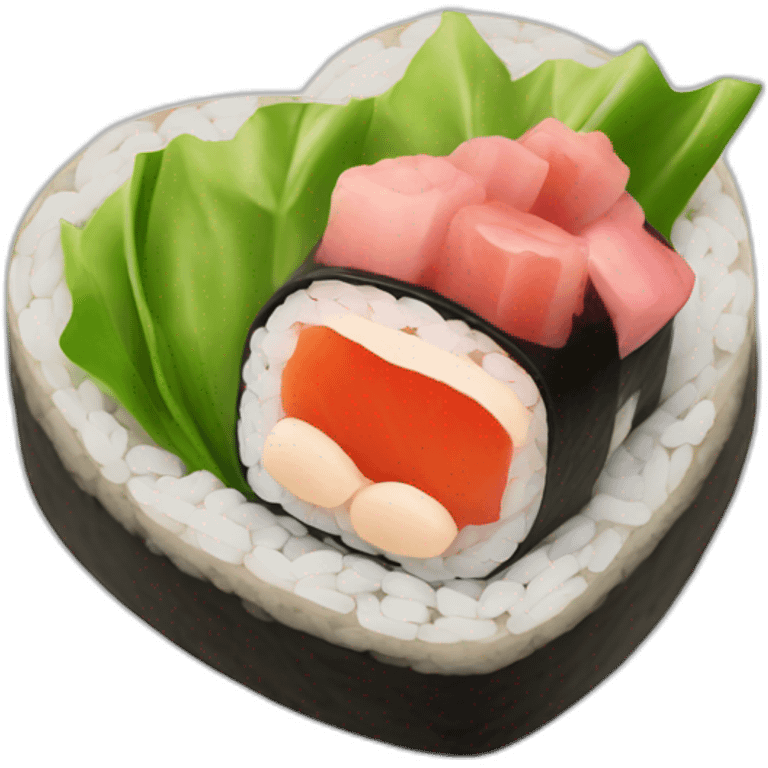 Heart sushi emoji