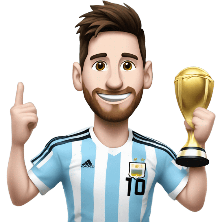 Messi levantando la copa emoji