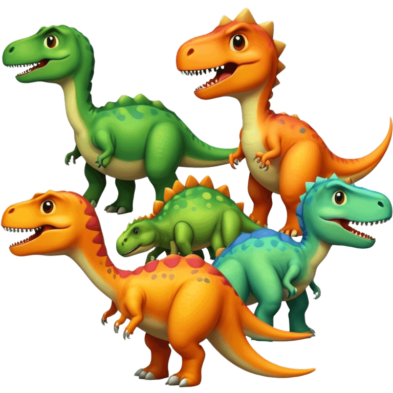 multiple dinos emoji