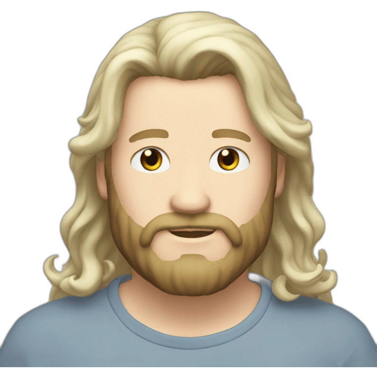 Steven Ellis white long hair beard chubby emoji