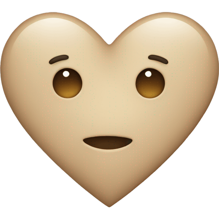 Beige heart emoji