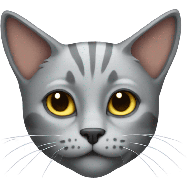 Gray cat toxedo emoji