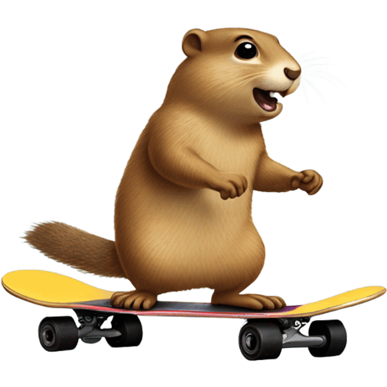 Gopher scateboarding emoji