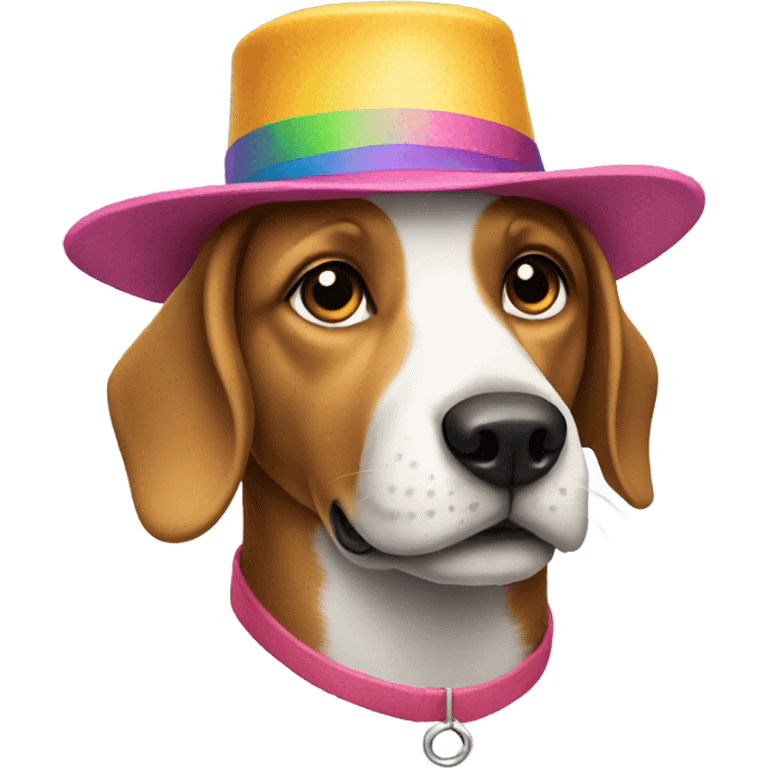 Dog with hat emoji