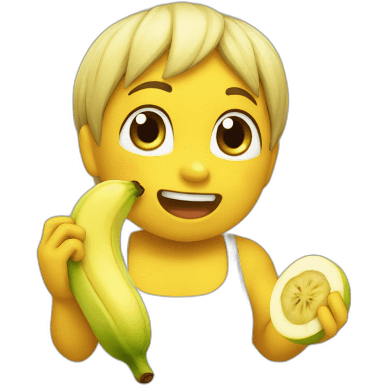 Sukuna eating banana emoji