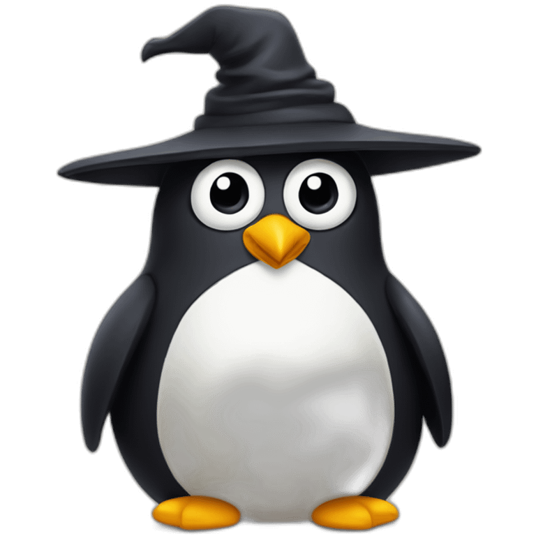 Sorcier a tête de pingouin emoji