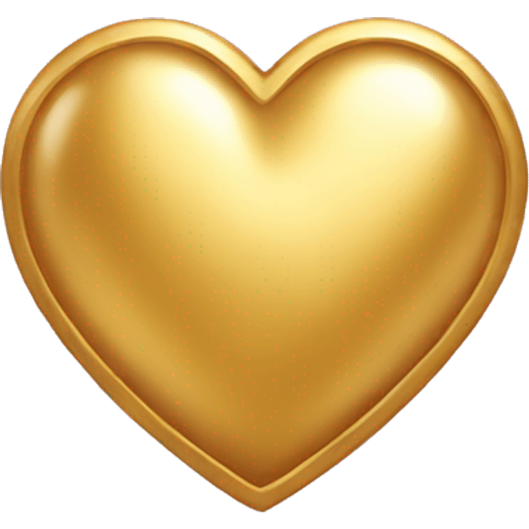 Cute gold heart emoji