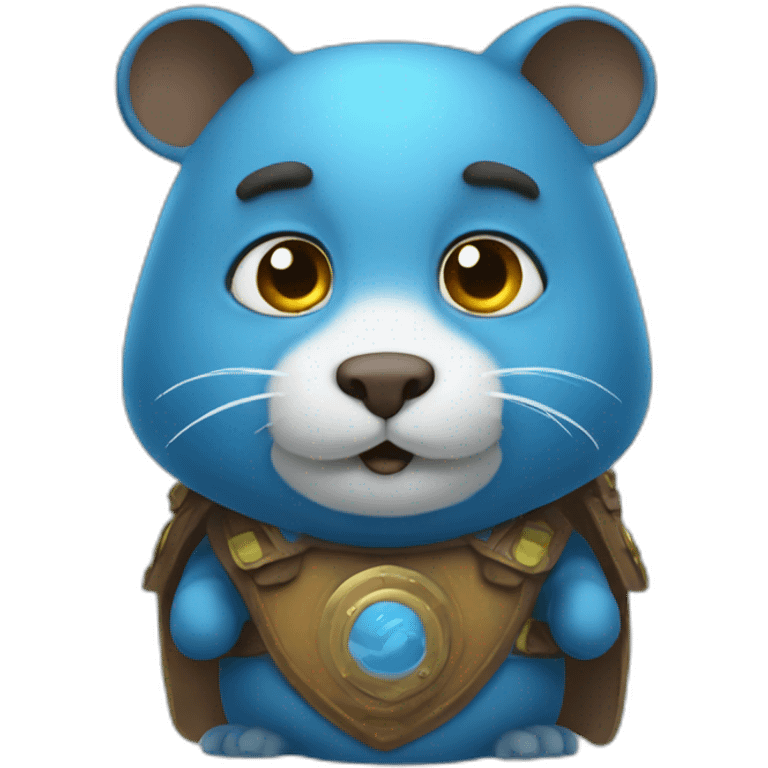 Blue Golang Gopher Guardian emoji