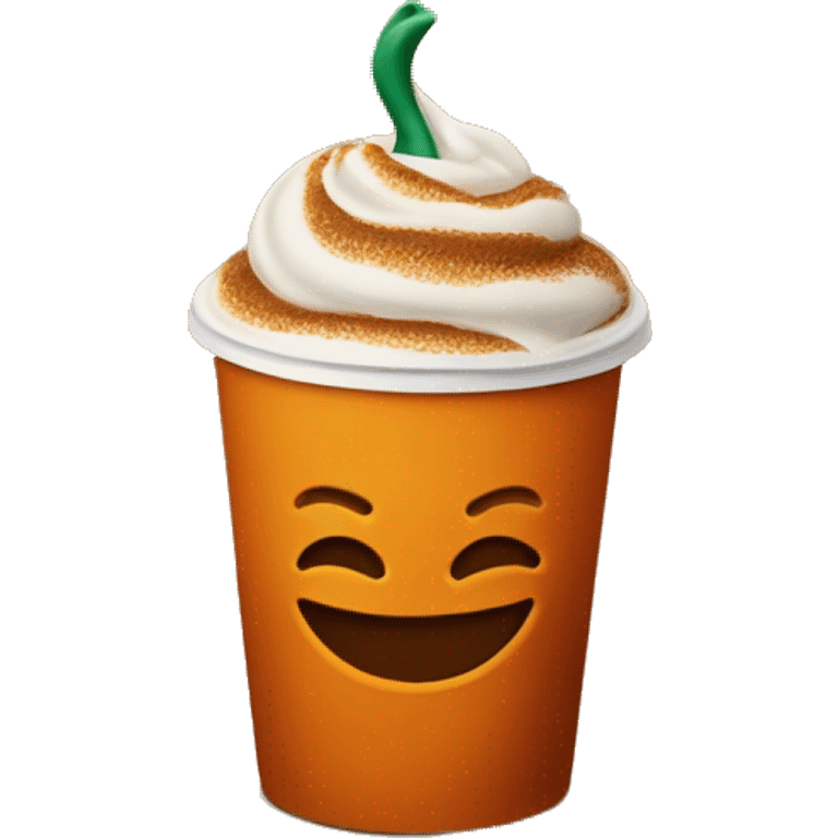 Pumpkin spice late from starbucks emoji