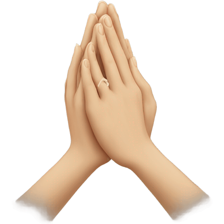 Two hands held up to pray with Ameen written across it  emoji