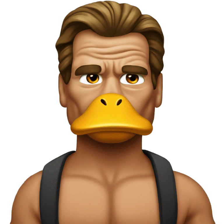 Arnold Schwarzenegger as a duck  emoji