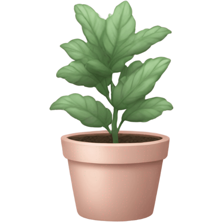 Pale pink potted plant  emoji