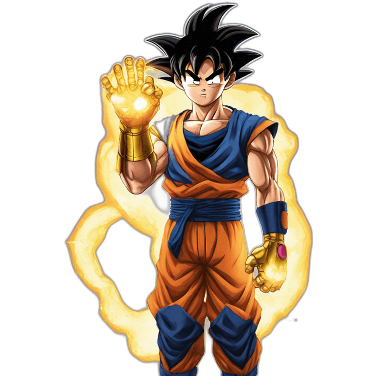 Son Goku clacking infinity gauntlet  emoji