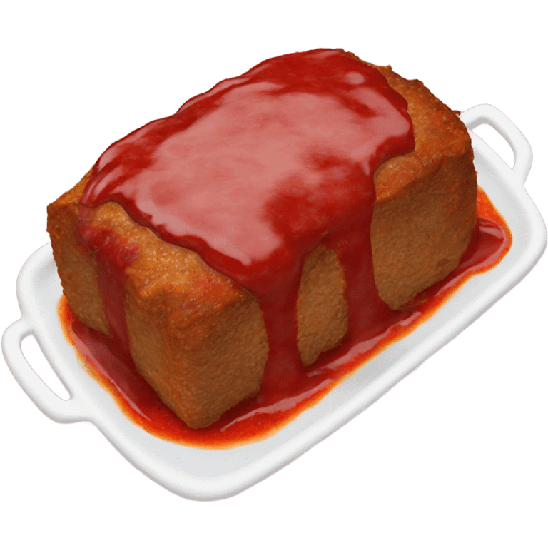 Meatloaf with red sauce emoji