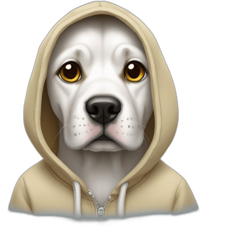 Dog wearing a hoodie emoji