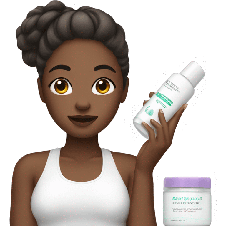 Girl doing skincare emoji