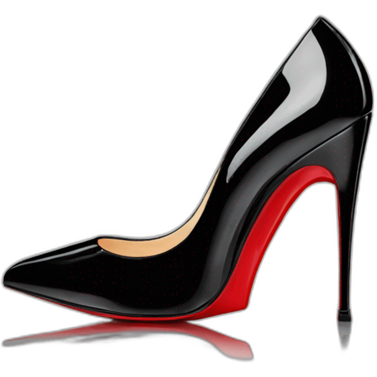 One WEDGE heel LOUBOUTIN black PATENT emoji