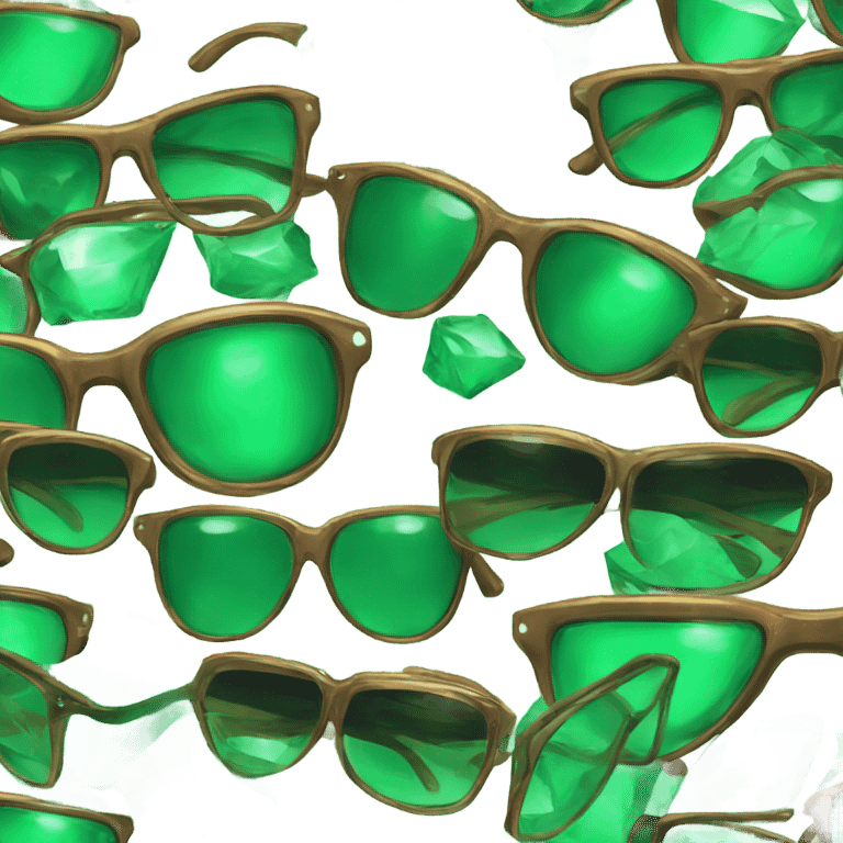 Emerald City glasses emoji