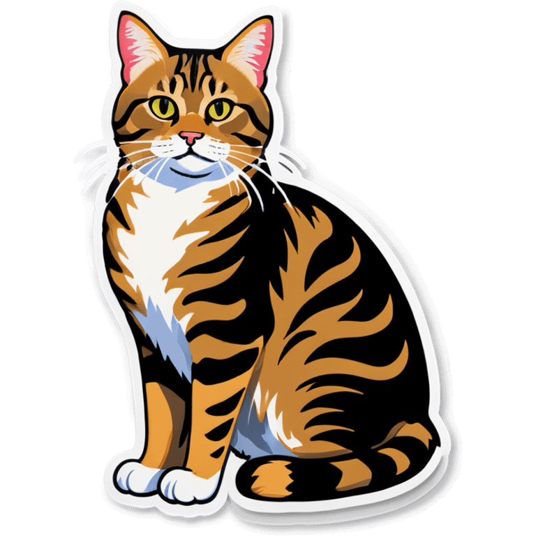 Really long tabby cat emoji