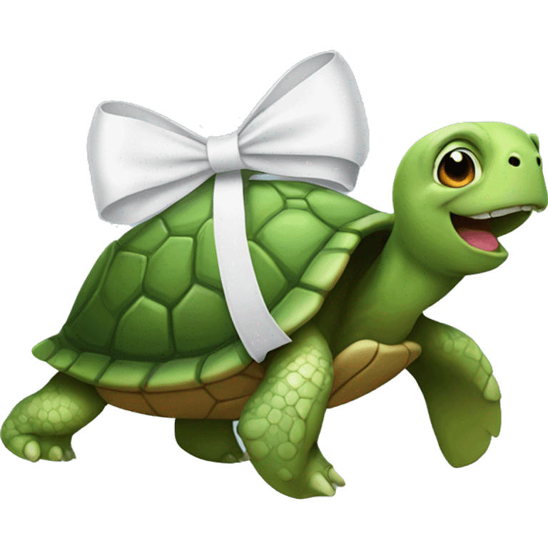 turtle with a white bow emoji