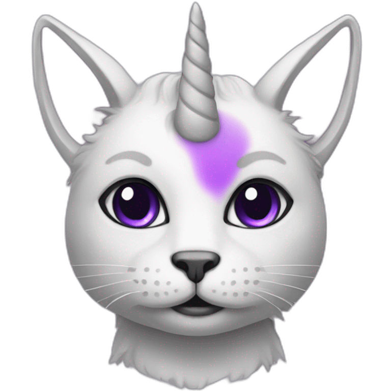 unicorn cat in purple emoji