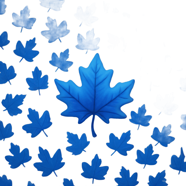 Blue maple leaf emoji