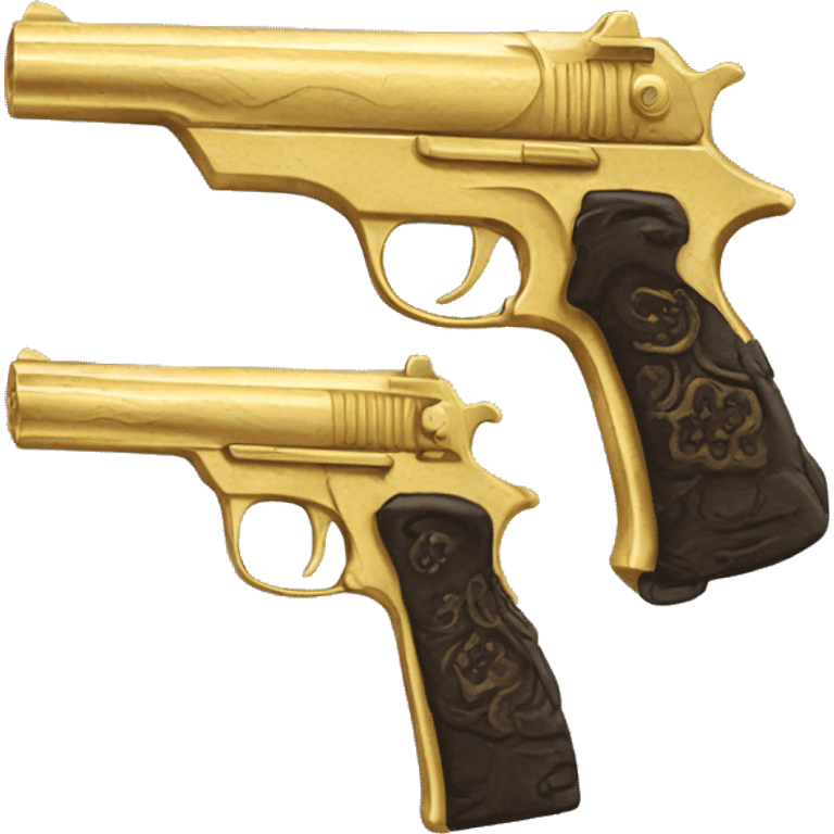 Pistolas de oro emoji