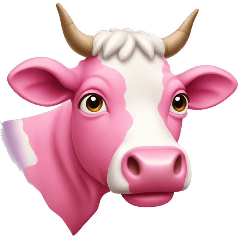 Make a pink cow emoji. emoji