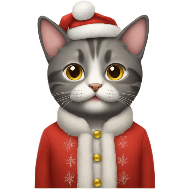 Cat wearing Christmas clothes  emoji