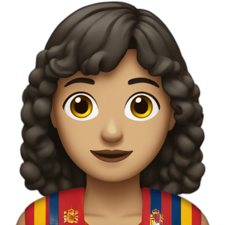 monica with a spanish flag emoji