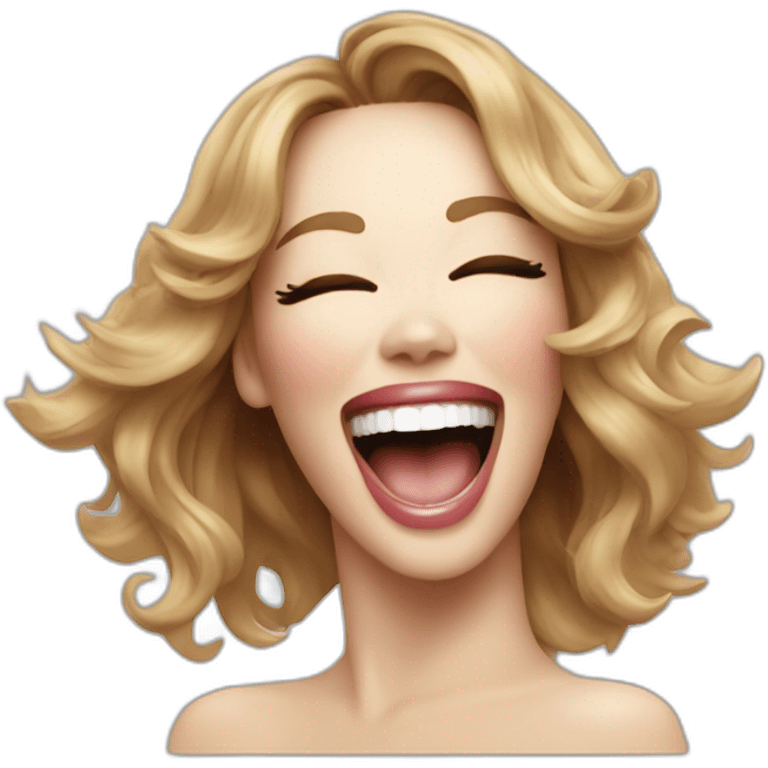 Kylie Minogue laughing emoji